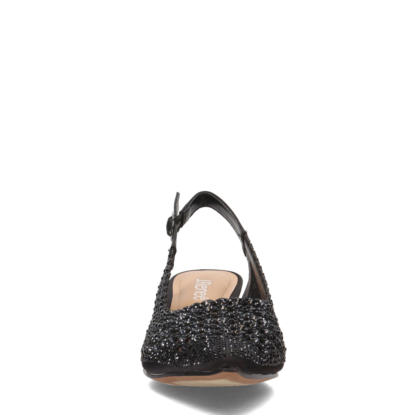 Peltz Shoes Women's J Renee Pranil Pump Black Satin PRANIL-SABLK
