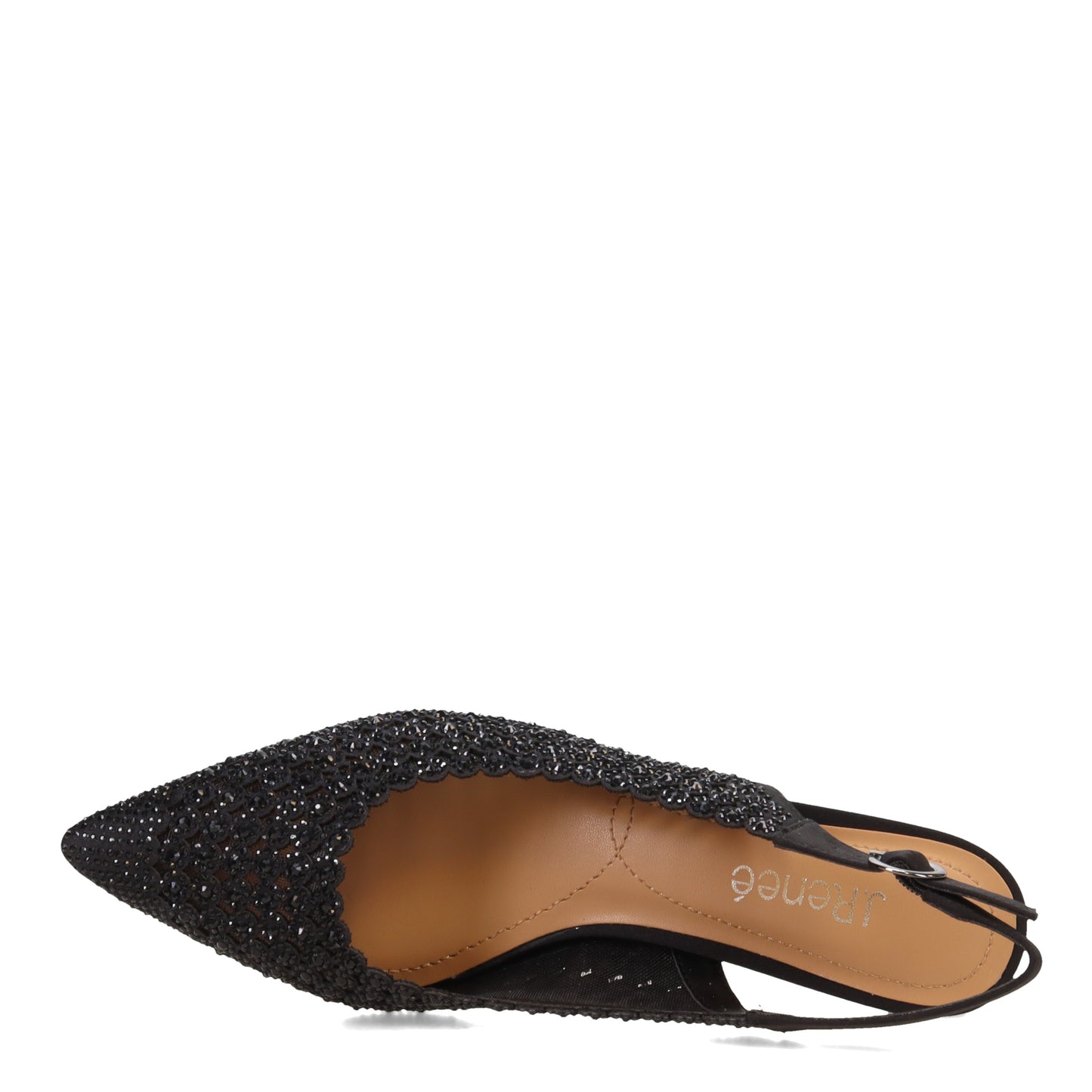 Peltz Shoes Women's J Renee Pranil Pump Black Satin PRANIL-SABLK