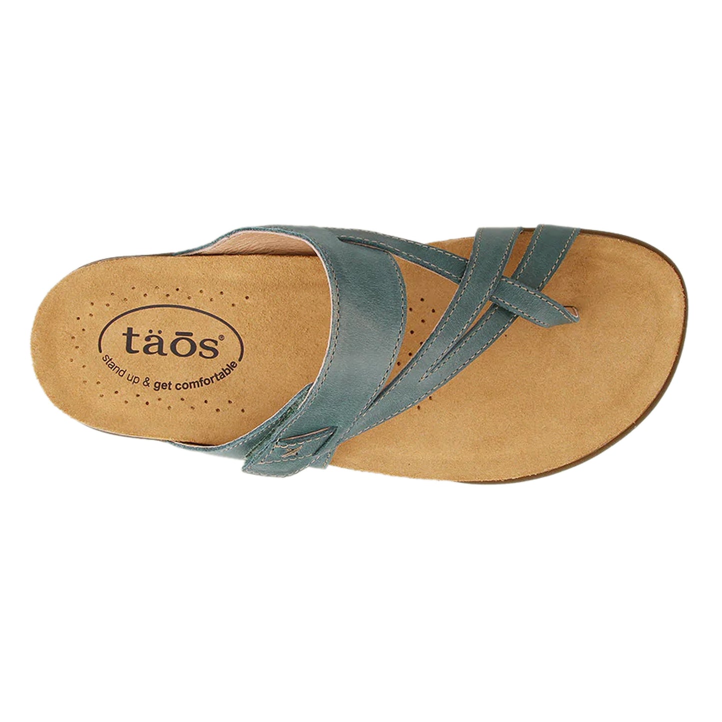 Peltz Shoes Women's Taos Perfect Sandal Teal PRF-14050-TEAL