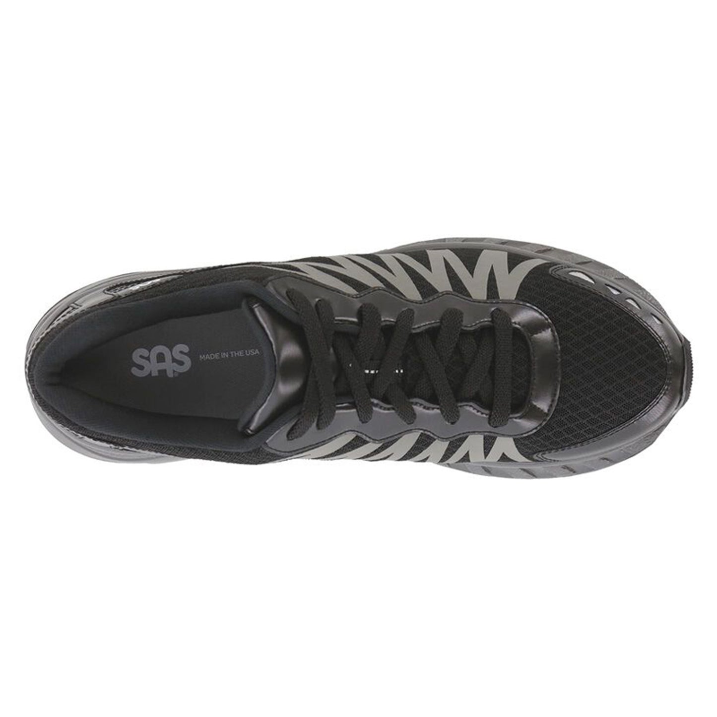 Peltz Shoes Men's SAS Pursuit Sneaker BLACK GRAY PURSUIT BKGRY
