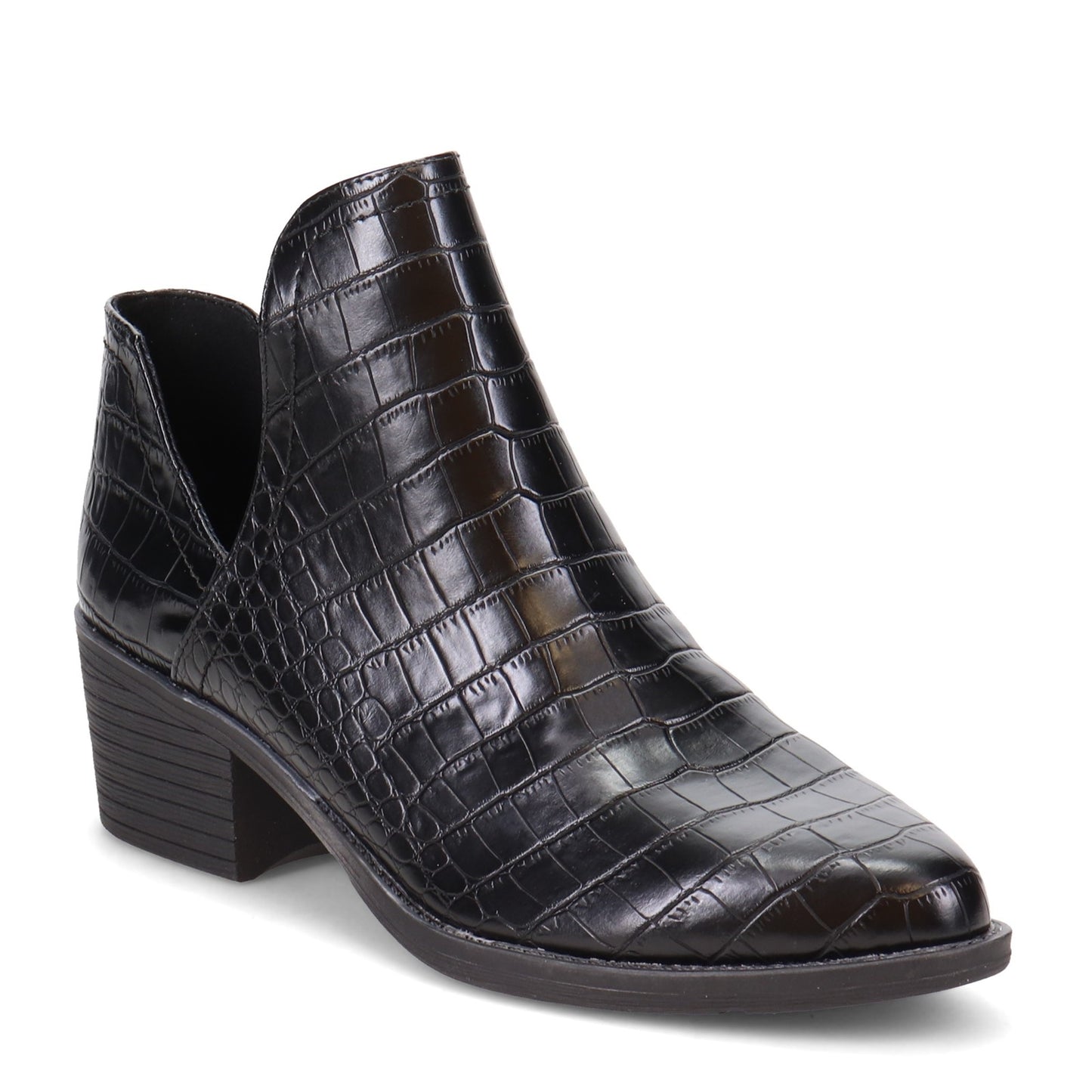 Peltz Shoes Women's Volatile Chronicle Boot BLACK CROCO PV302-BLKCROC