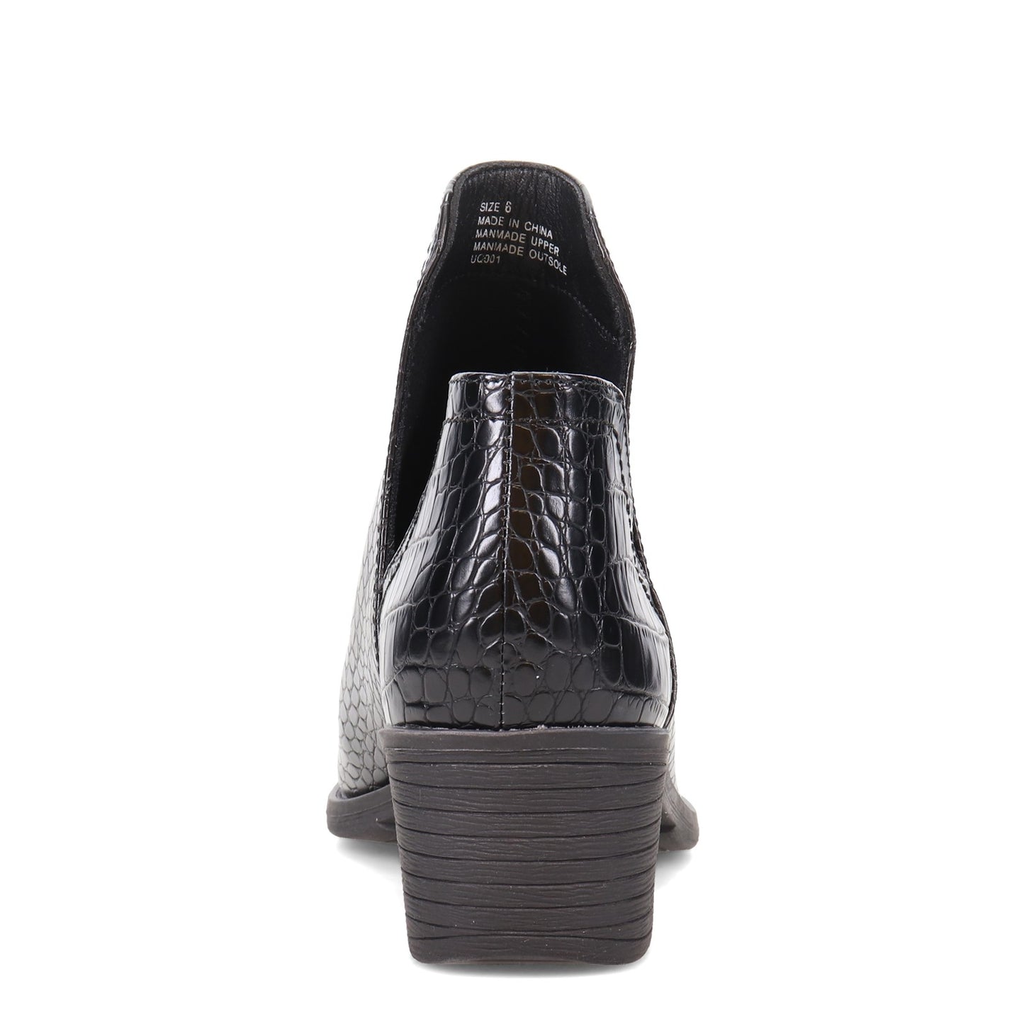 Peltz Shoes Women's Volatile Chronicle Boot BLACK CROCO PV302-BLKCROC
