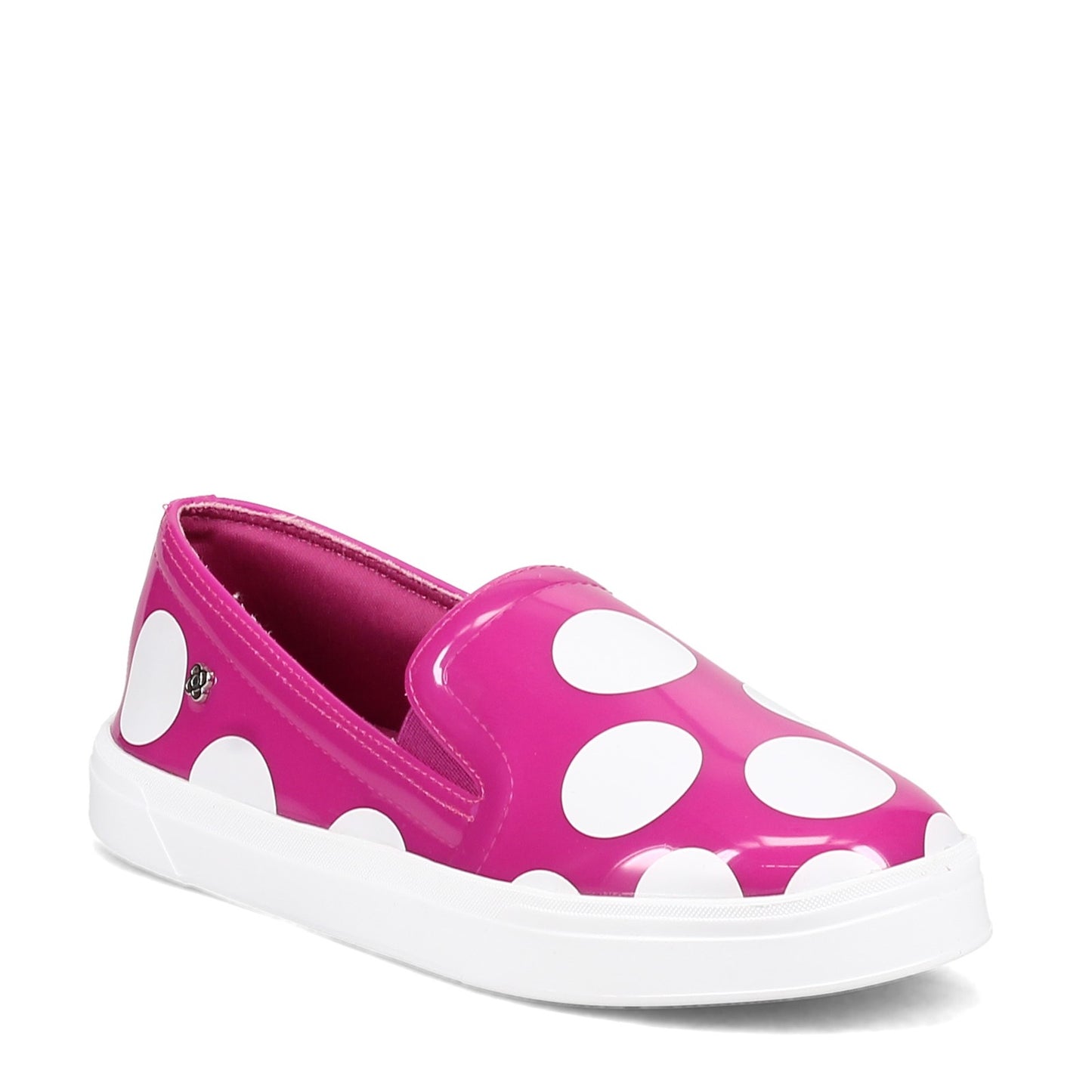 Peltz Shoes Women's Petite Jolie Concord Slip-On PINK WHITE PJ5509-PINK