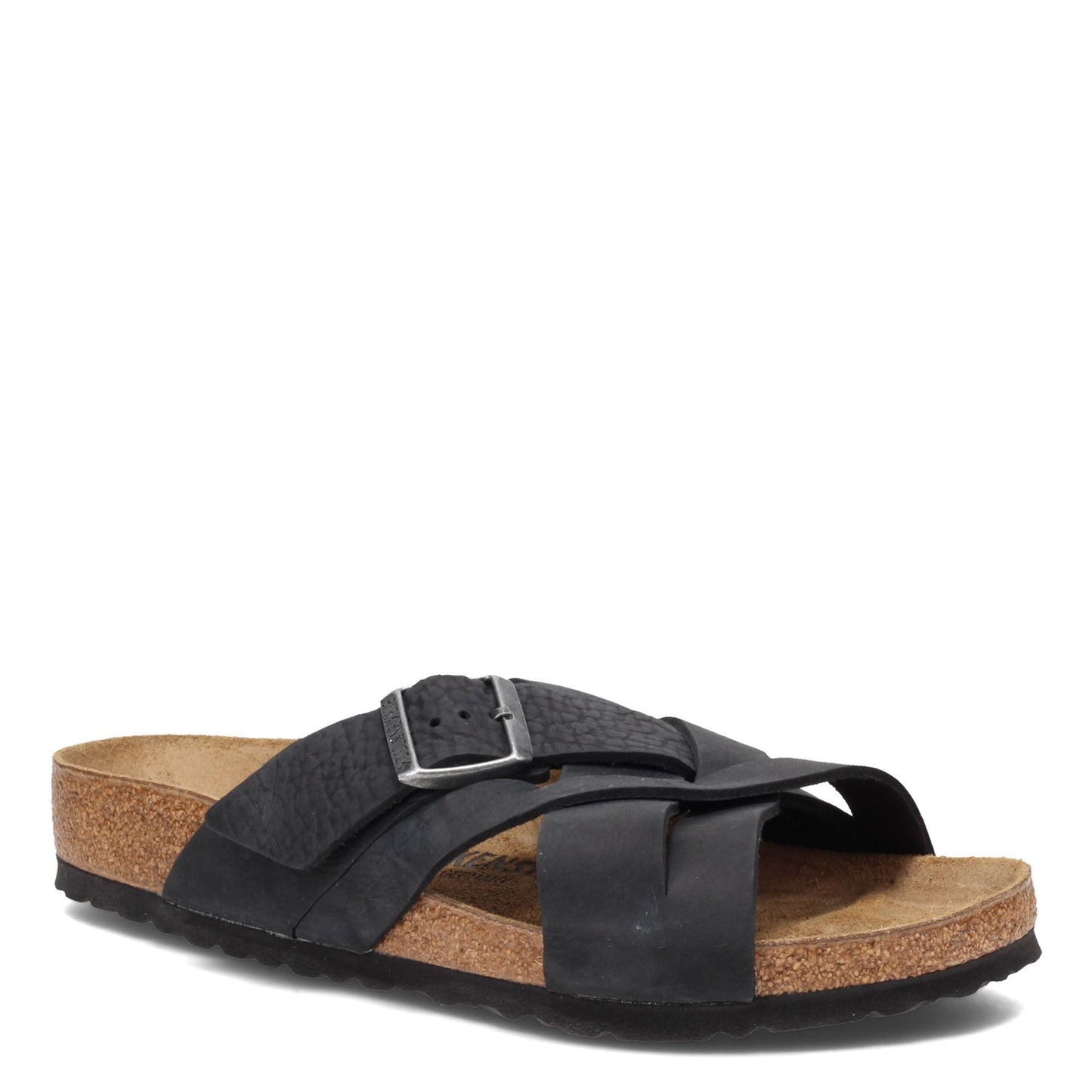 Peltz Shoes Men's Birkenstock Lugano Sandal - Regular Width BLACK R 1017 465