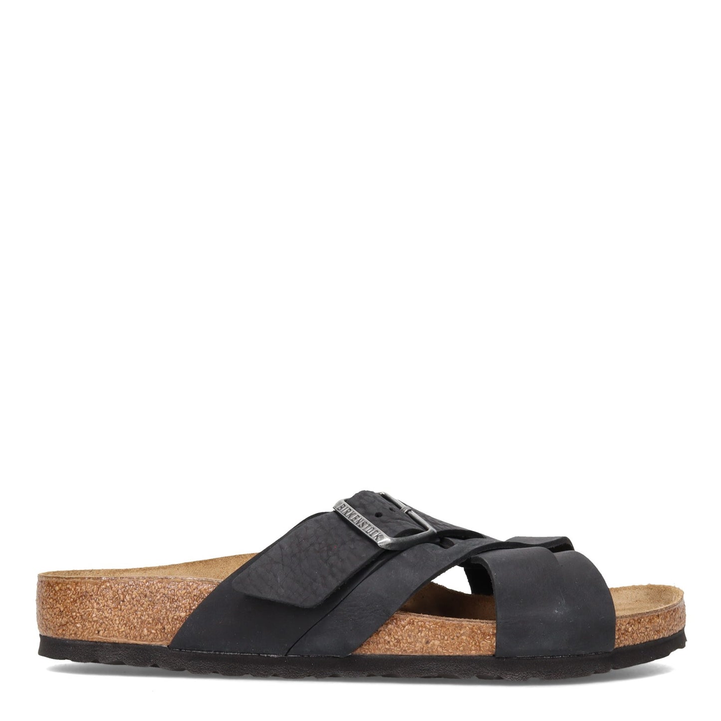 Peltz Shoes Men's Birkenstock Lugano Sandal - Regular Width BLACK R 1017 465