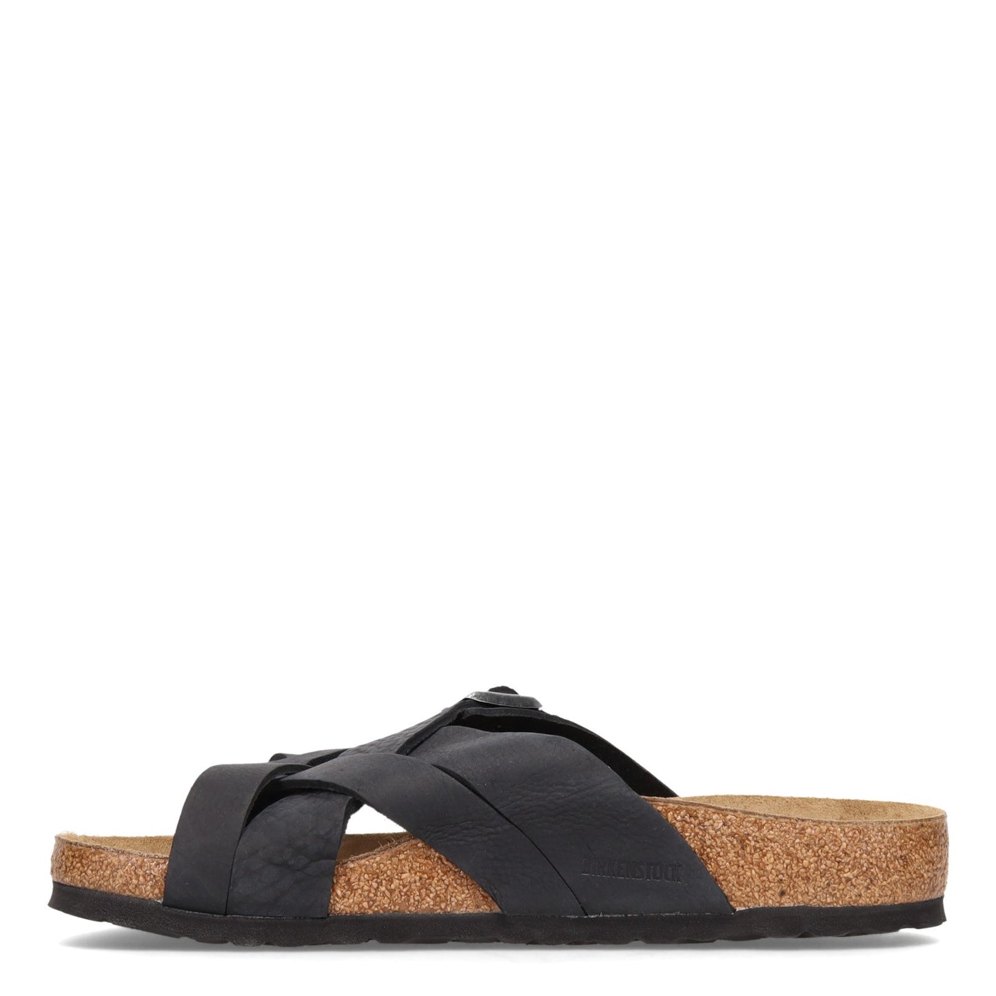 Peltz Shoes Men's Birkenstock Lugano Sandal - Regular Width BLACK R 1017 465