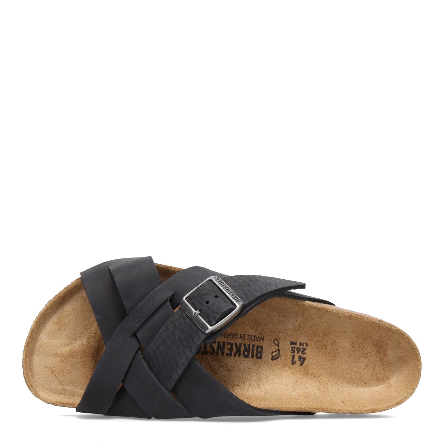 Peltz Shoes Men's Birkenstock Lugano Sandal - Regular Width BLACK R 1017 465