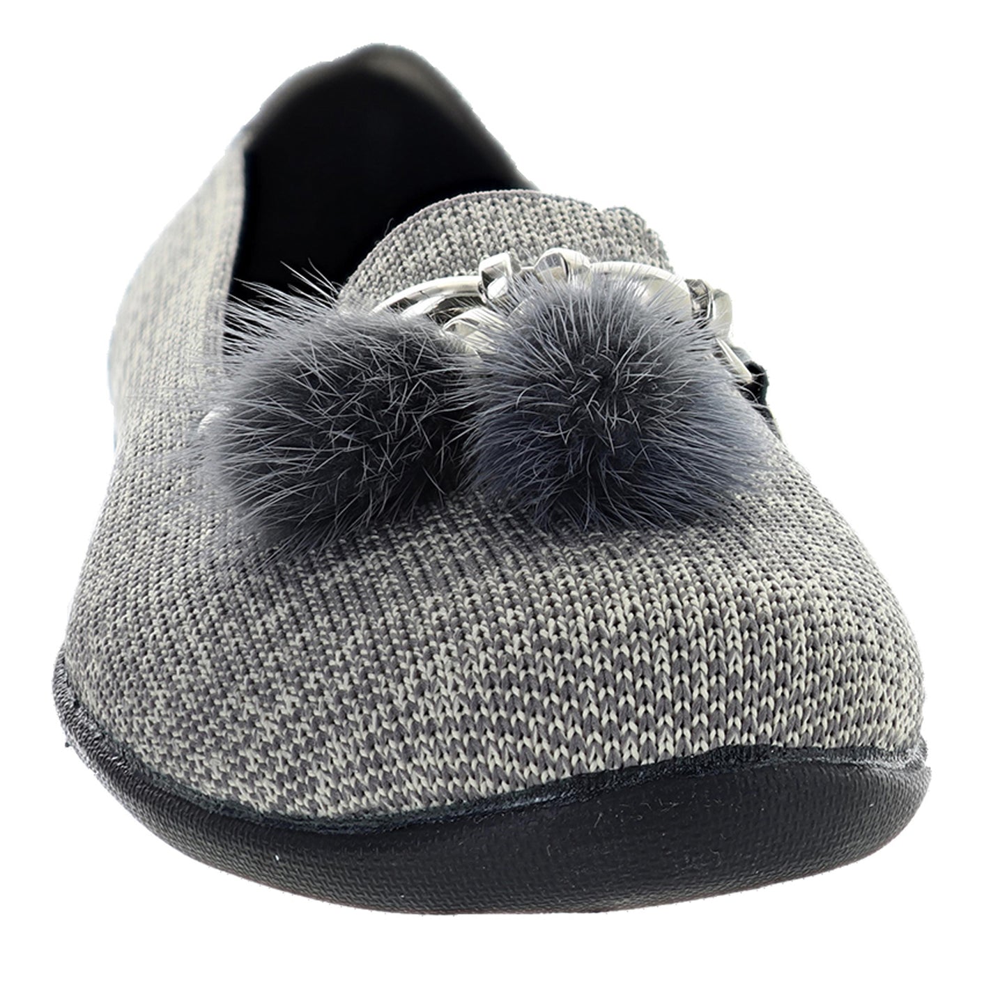 Peltz Shoes Women's Bernie Mev Regina Flat HEATHER GREY REGINA HEAGRY