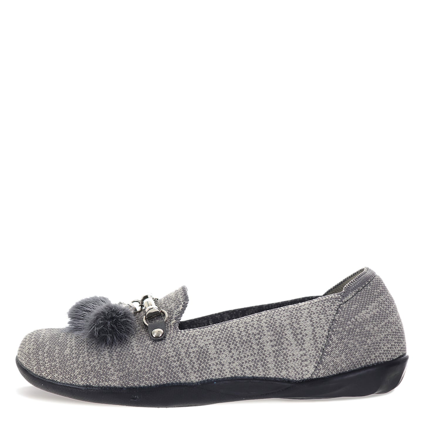 Peltz Shoes Women's Bernie Mev Regina Flat HEATHER GREY REGINA HEAGRY