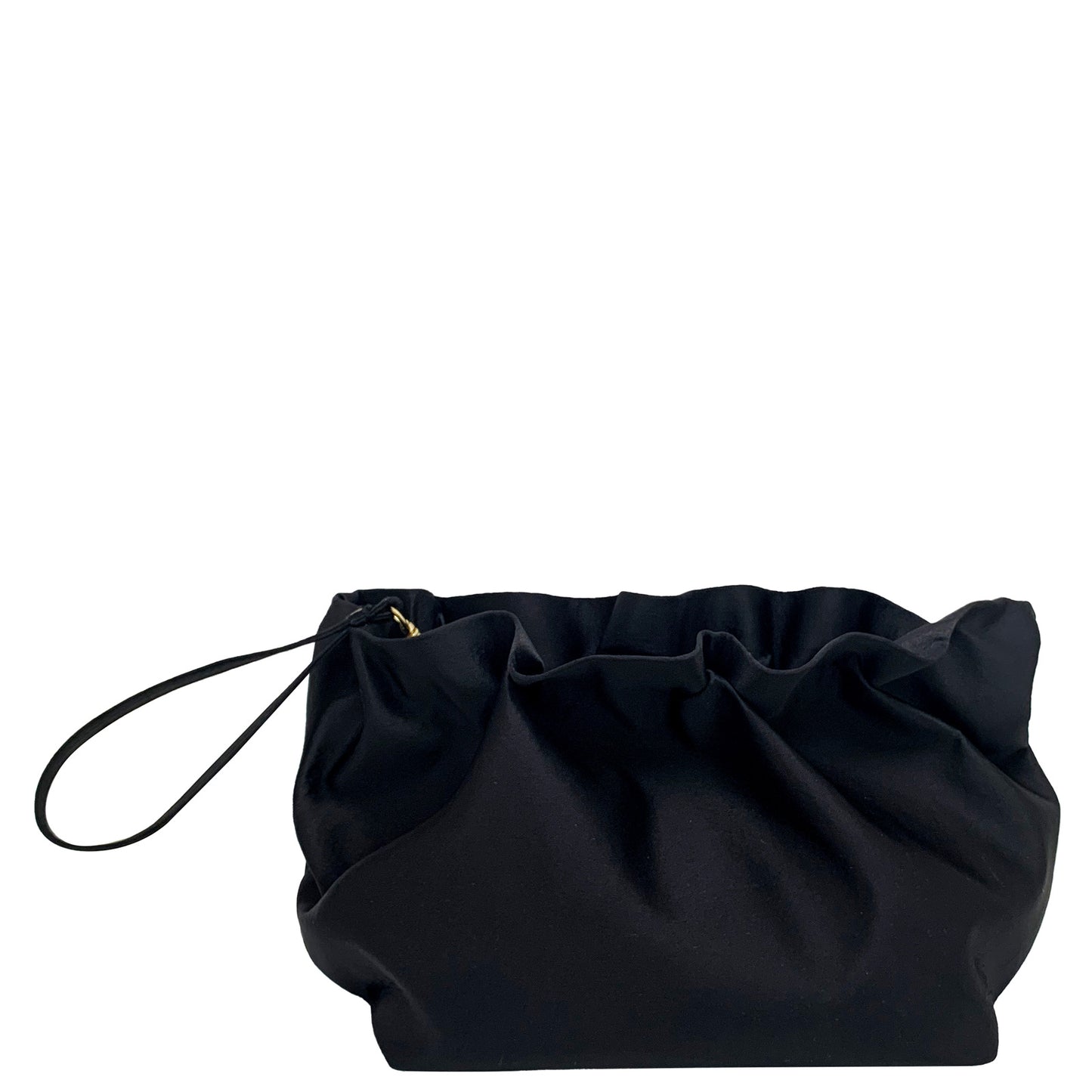 Peltz Shoes Women's La Regale Matte Satin Wristlet Bag Black Matte Satin RL31213--BLK