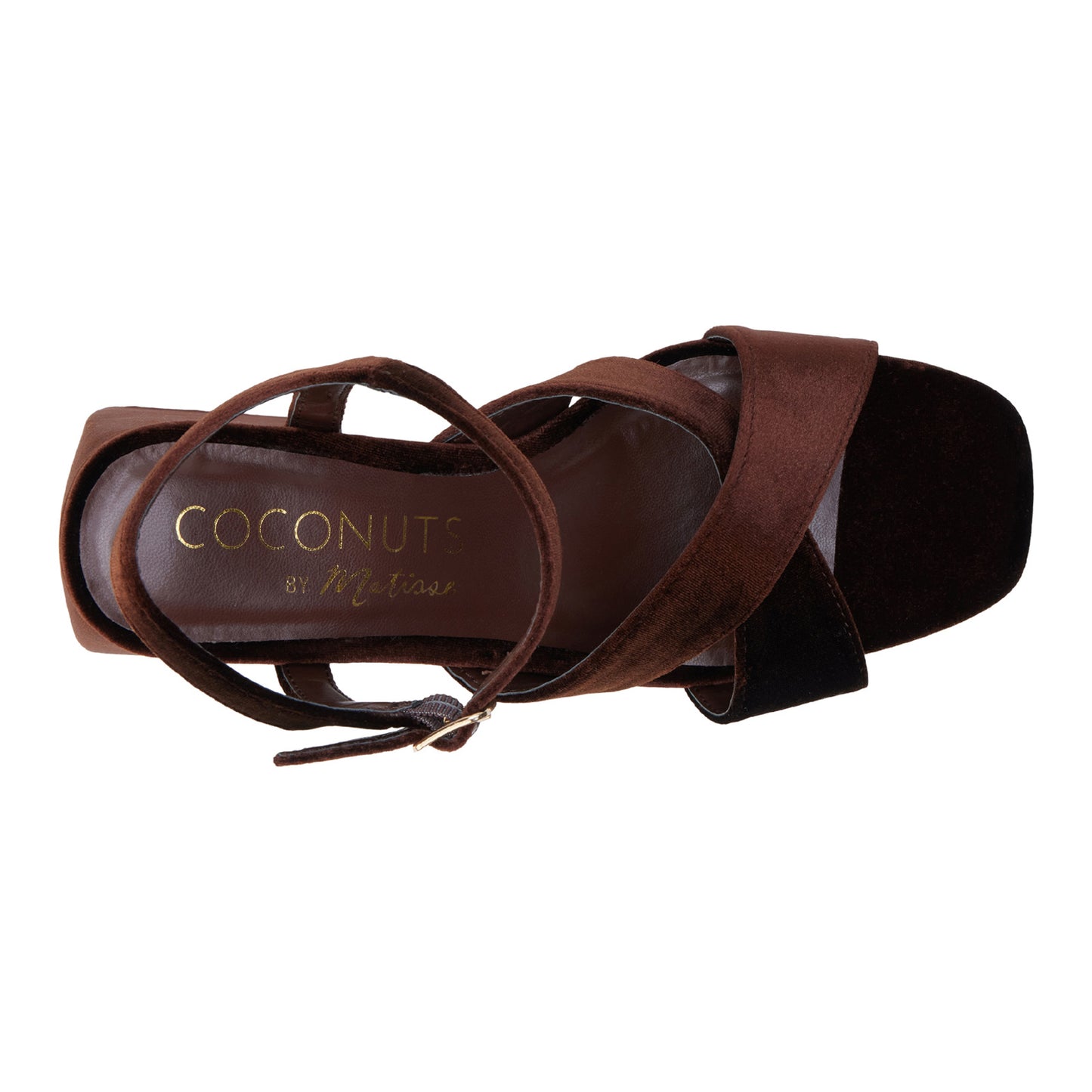 Peltz Shoes Women's Coconuts by Matisse Robin Sandal CHOCOLATE VELVET ROBIN CHOCOLATE VELVET