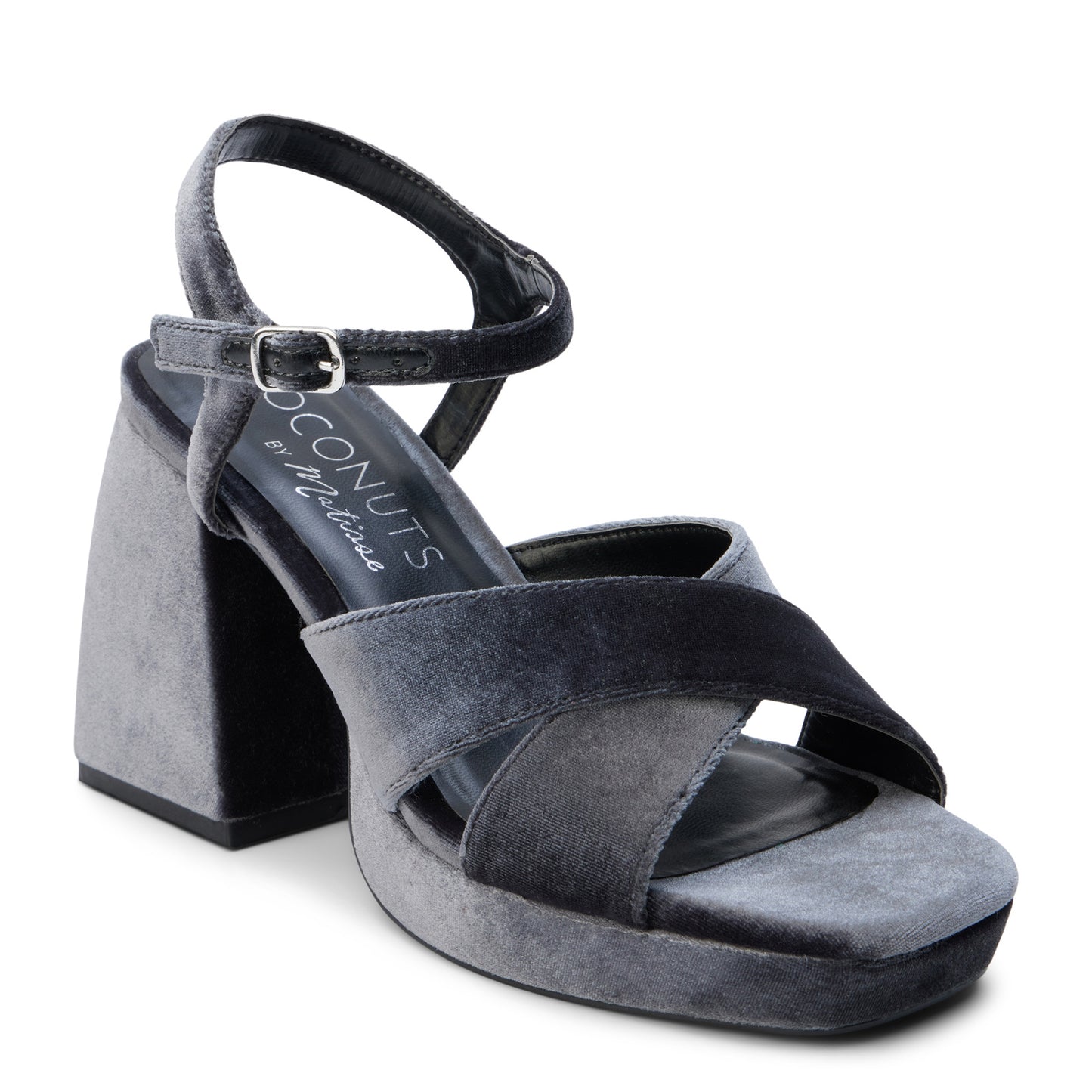 Peltz Shoes Women's Coconuts by Matisse Robin Sandal GREY VELVET ROBIN GREY VELVET
