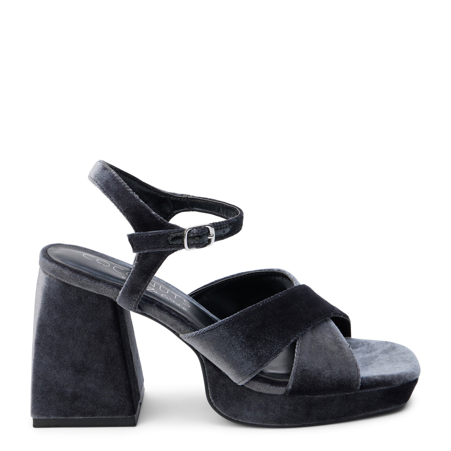 Peltz Shoes Women's Coconuts by Matisse Robin Sandal GREY VELVET ROBIN GREY VELVET