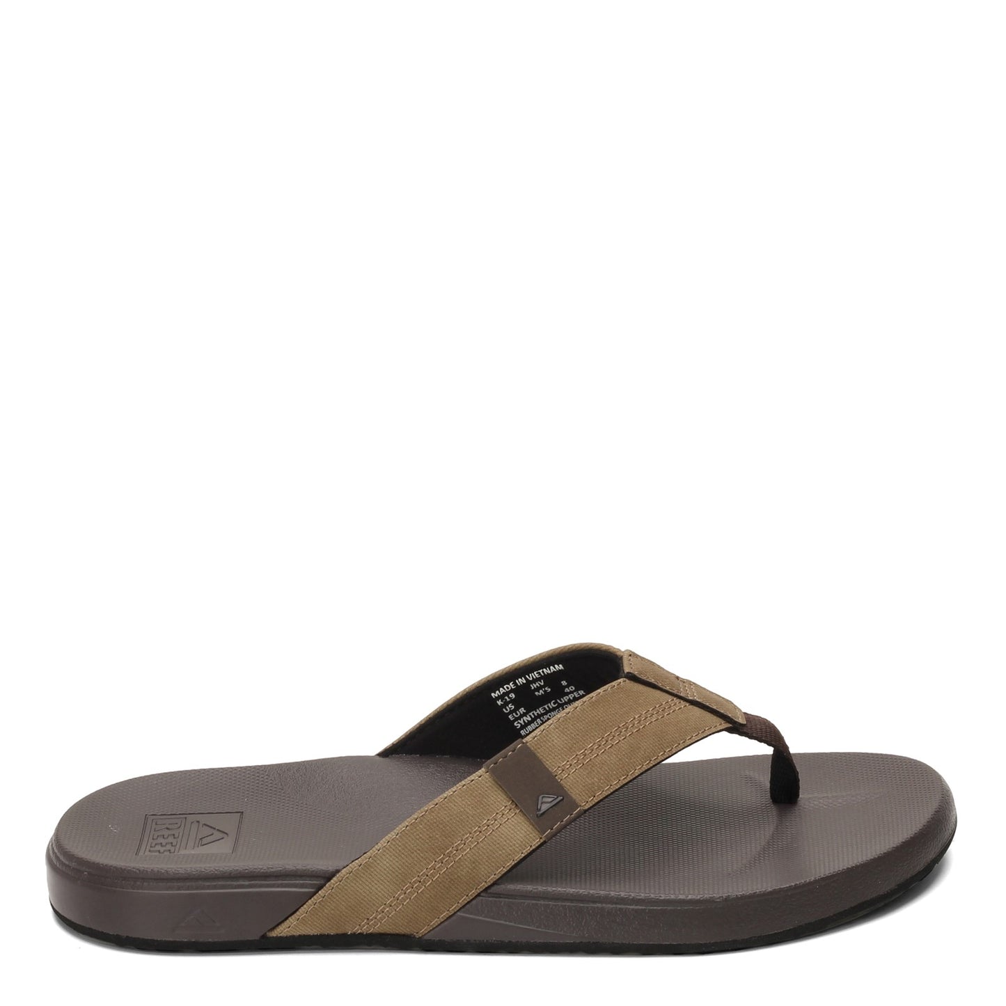 Peltz Shoes Men's Reef Cushion Bounce Thong Sandal Brown/Tan RF0A3FDI-BTN