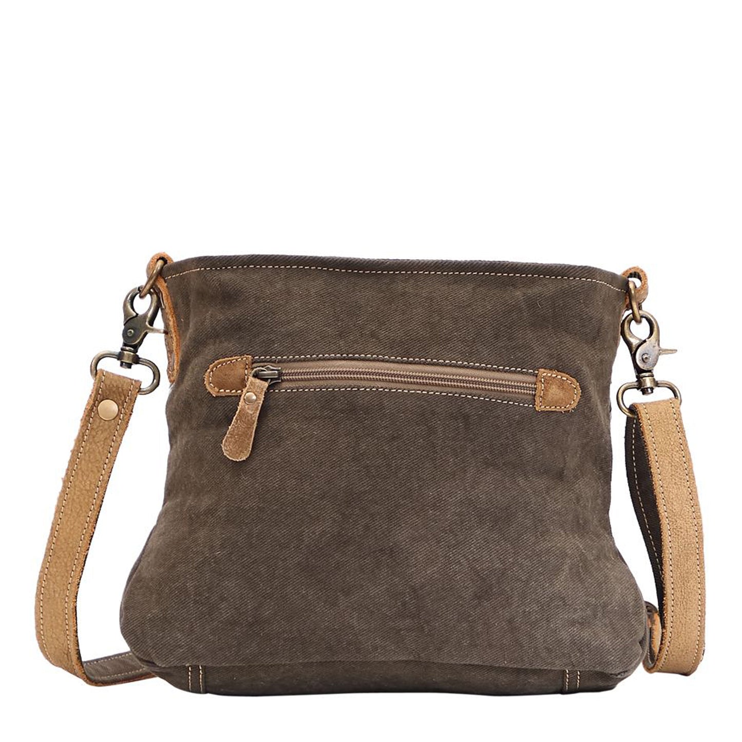 Peltz Shoes Myra Bag Saplings Shoulder Bag GREY TAN S-1469