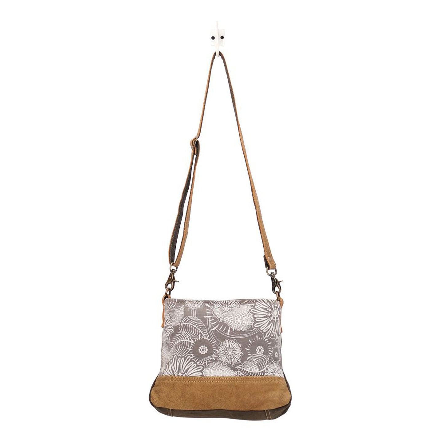 Peltz Shoes Myra Bag Saplings Shoulder Bag GREY TAN S-1469