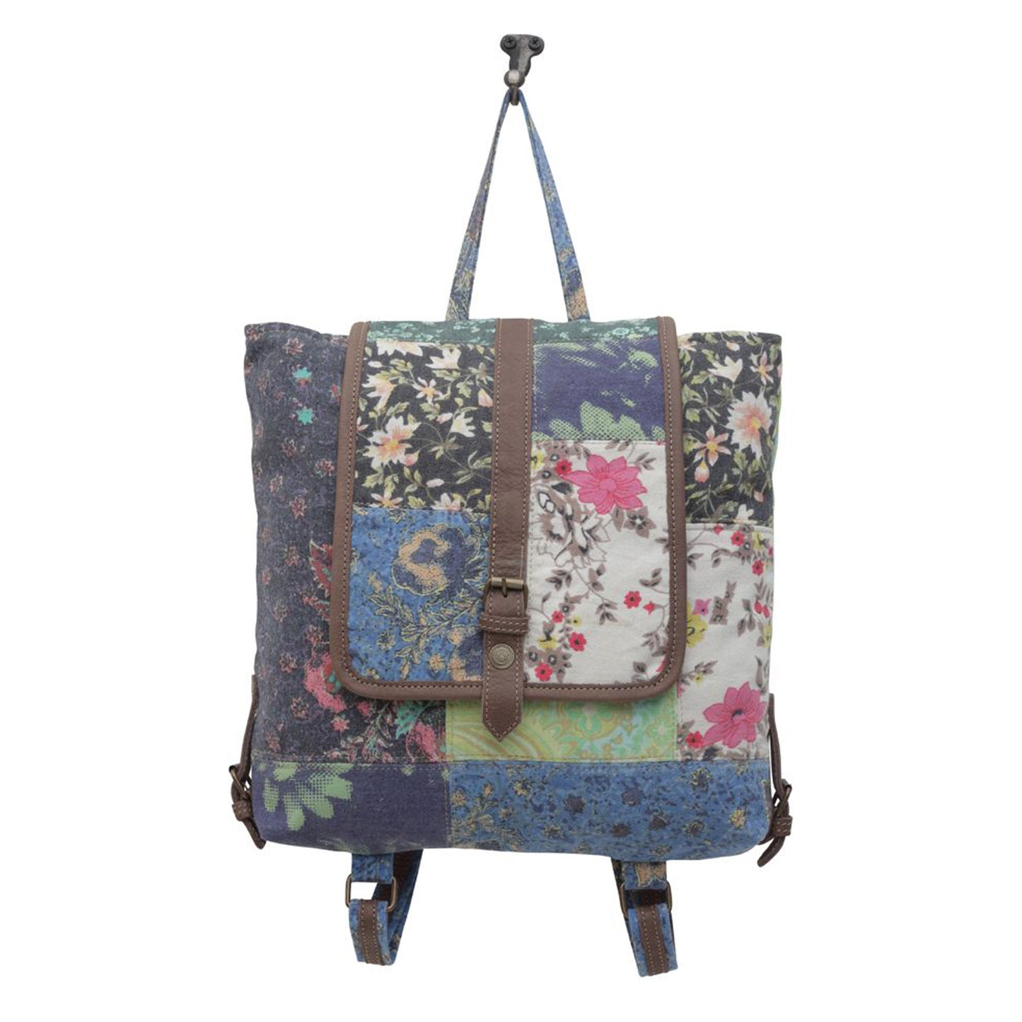 Peltz Shoes Myra Bag La Fleur Backpack MULTI FABRIC S-6391