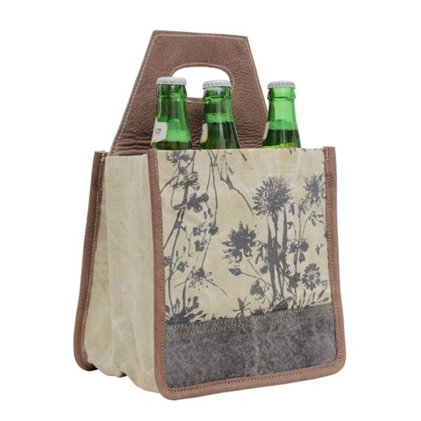 Peltz Shoes Myra Bag Village 6 Pack Beer Caddy Taupe S-6410