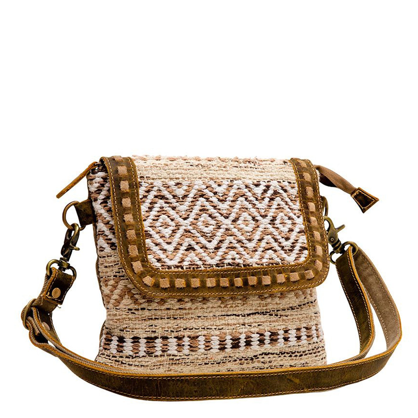Peltz Shoes Myra Bag Panchang Small Crossbody Bag BEIGE BROWN S-6762