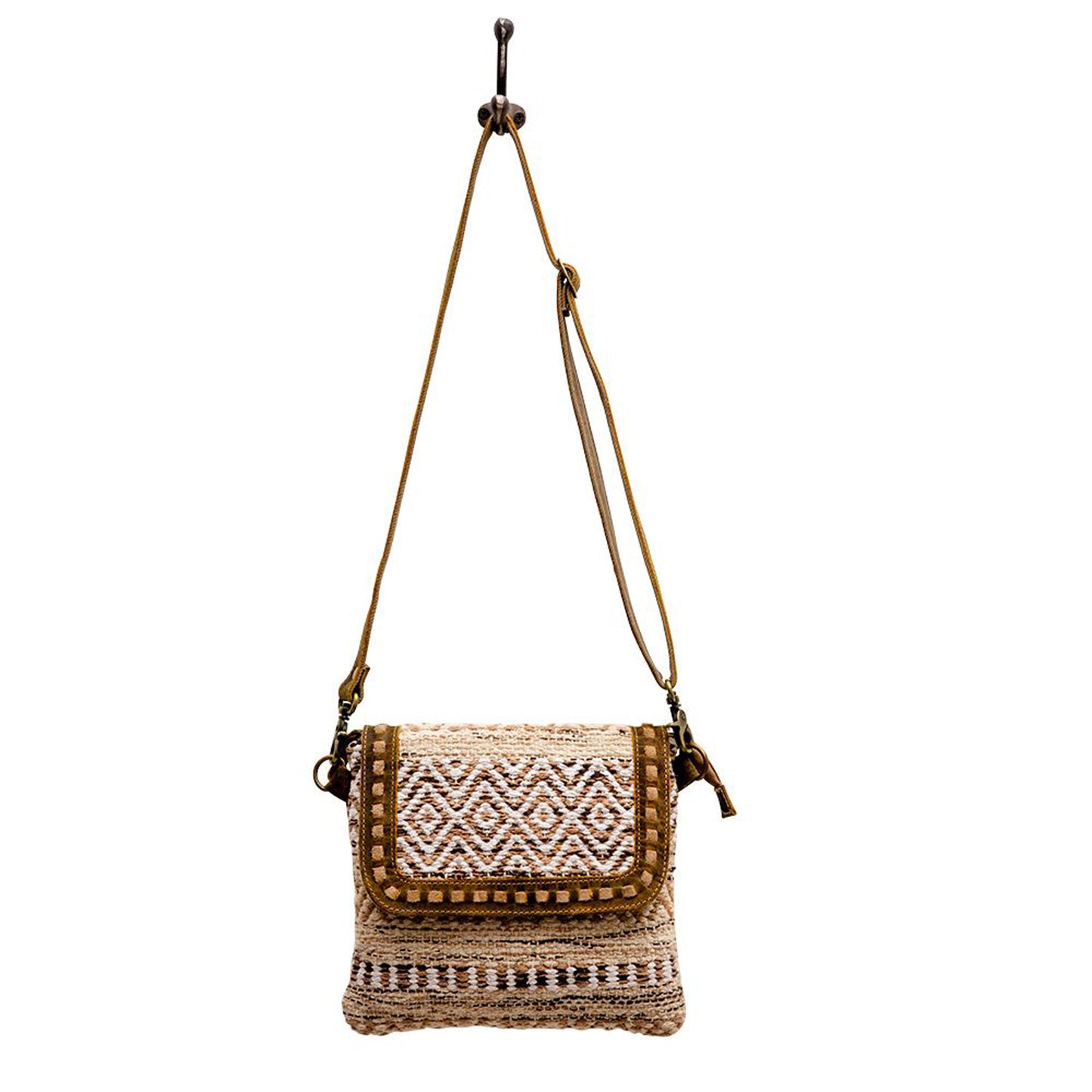 Peltz Shoes Myra Bag Panchang Small Crossbody Bag BEIGE BROWN S-6762