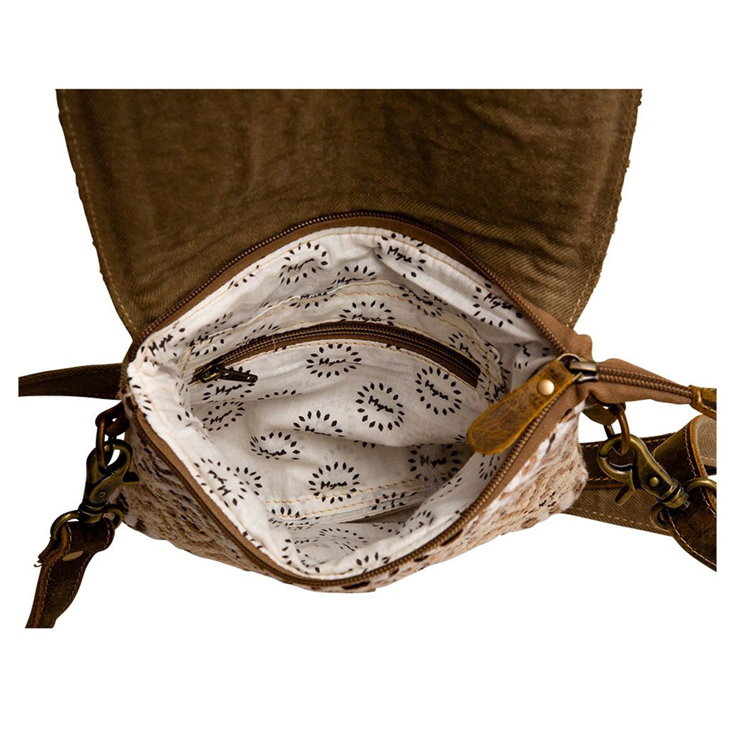 Peltz Shoes Myra Bag Panchang Small Crossbody Bag BEIGE BROWN S-6762