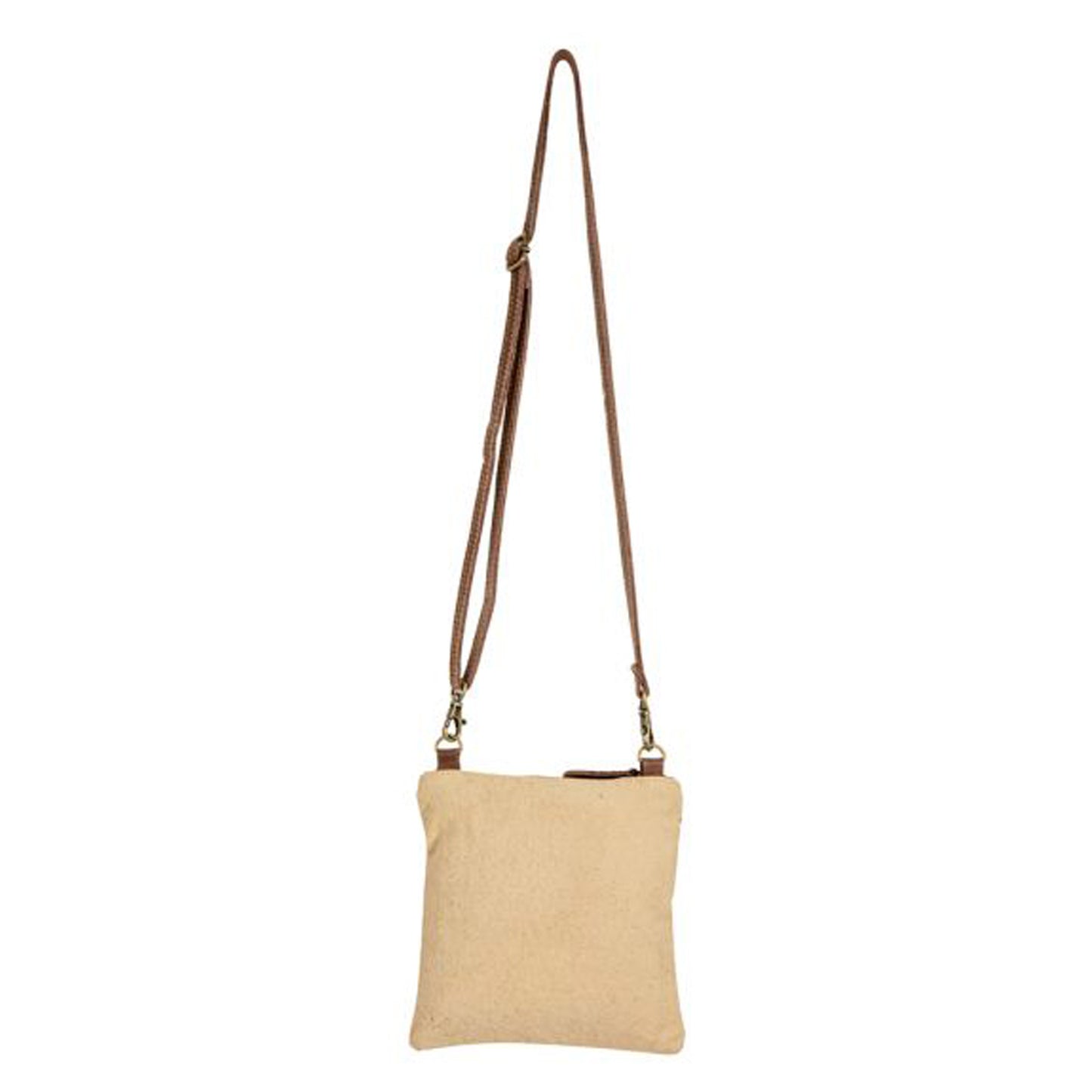 Peltz Shoes Myra Bag World Travels Small Crossbody Grey/Cream S-7888