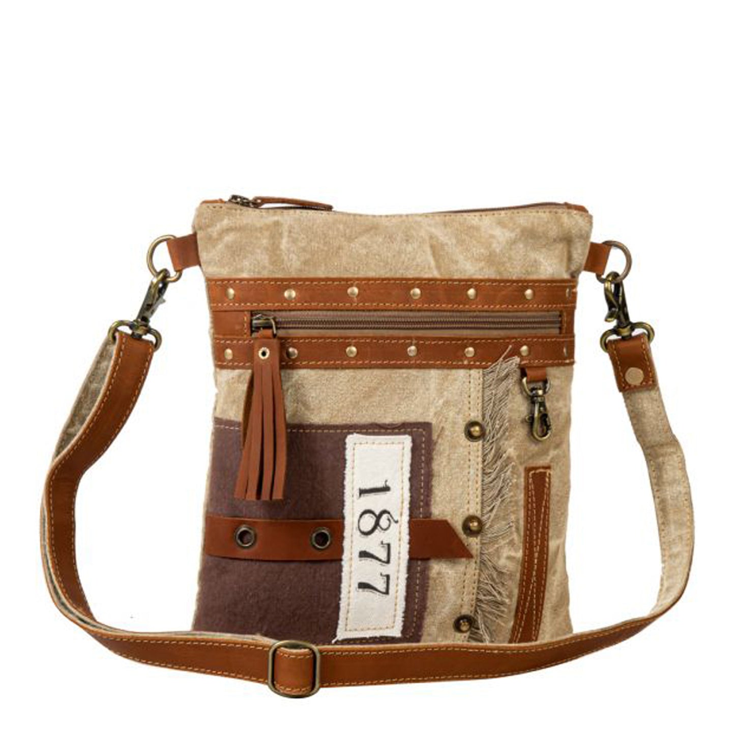 Peltz Shoes Myra Bag Yesteryear Small Crossbody Tan Multi S-7958