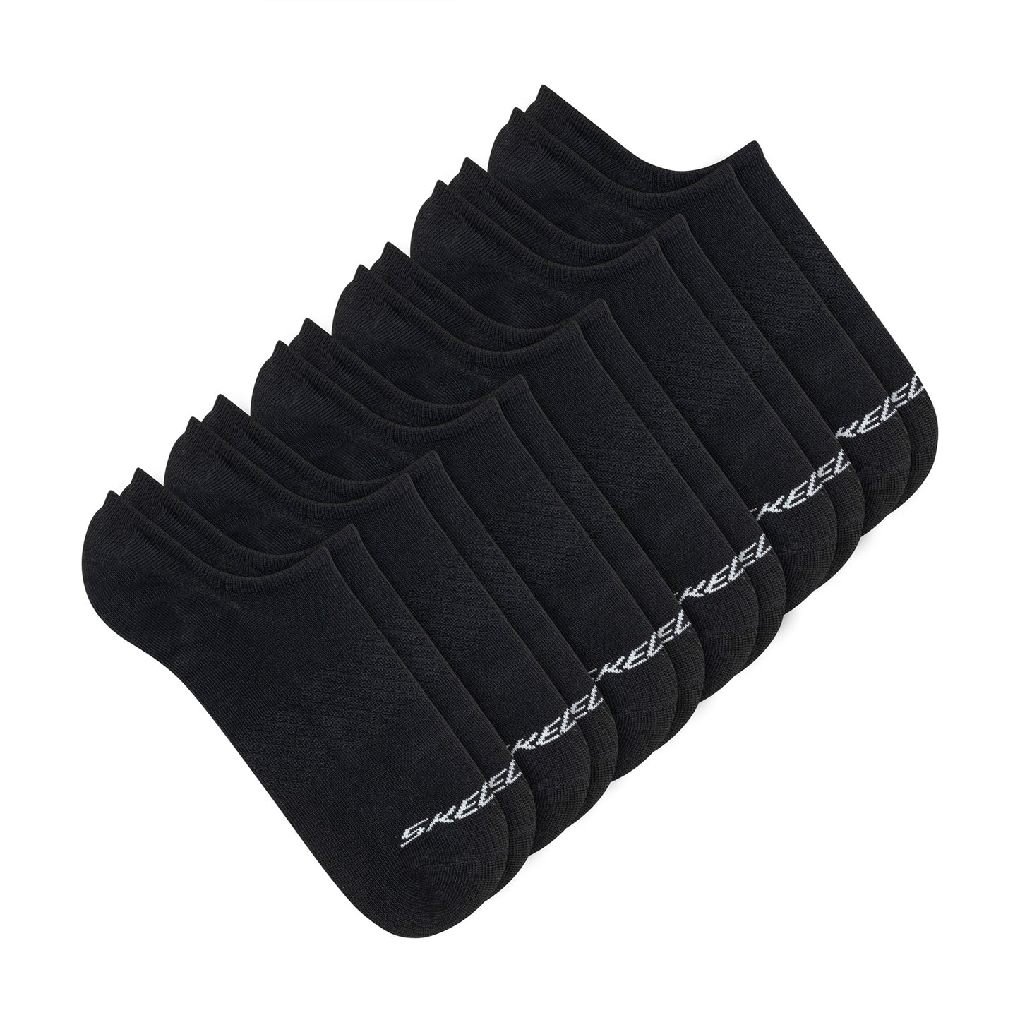 Peltz Shoes Men’s Skechers Liner Socks – 6 Pair Black S117773-001