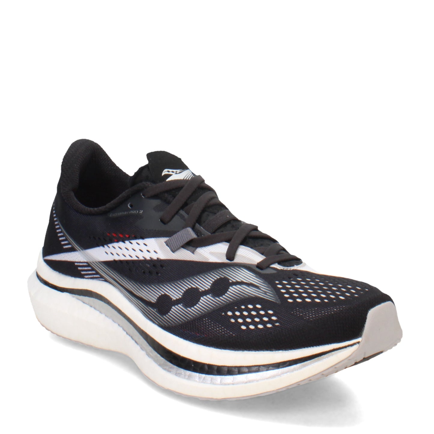 Peltz Shoes Men's Saucony Endorphin Pro 2 Running Shoe BLACK WHITE S20687-10
