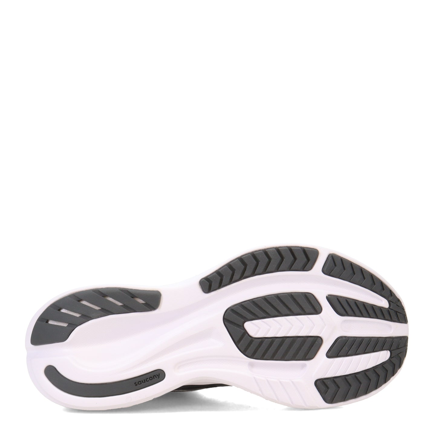 Peltz Shoes Men's Saucony Ride 15 Running Shoe - Wide Width BLACK WHITE S20730-05