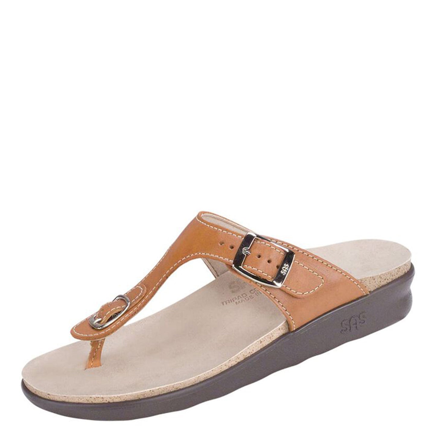 Peltz Shoes Women's SAS Sanibel Thong Sandal CARAMEL SANIBEL CARAMEL