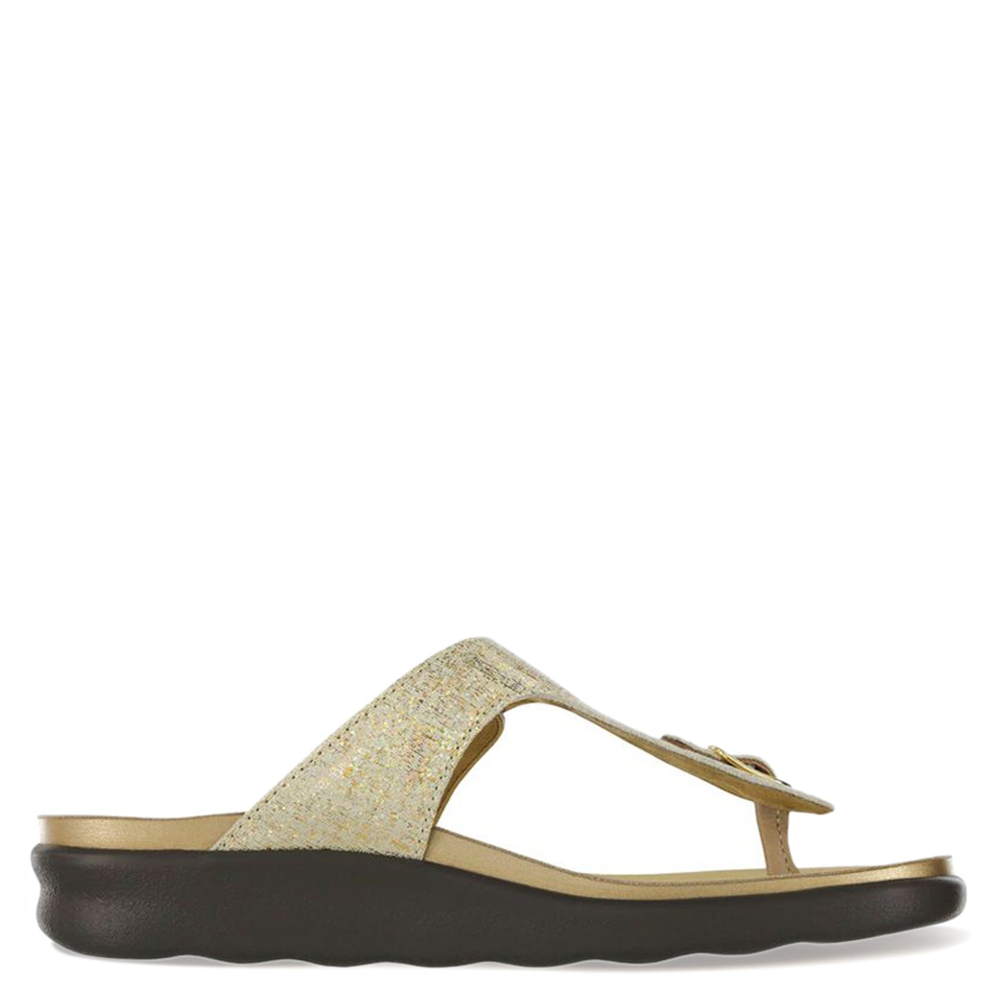 Peltz Shoes Women's SAS Sanibel Thong Sandal GOLD SHINY SANIBEL GOLD