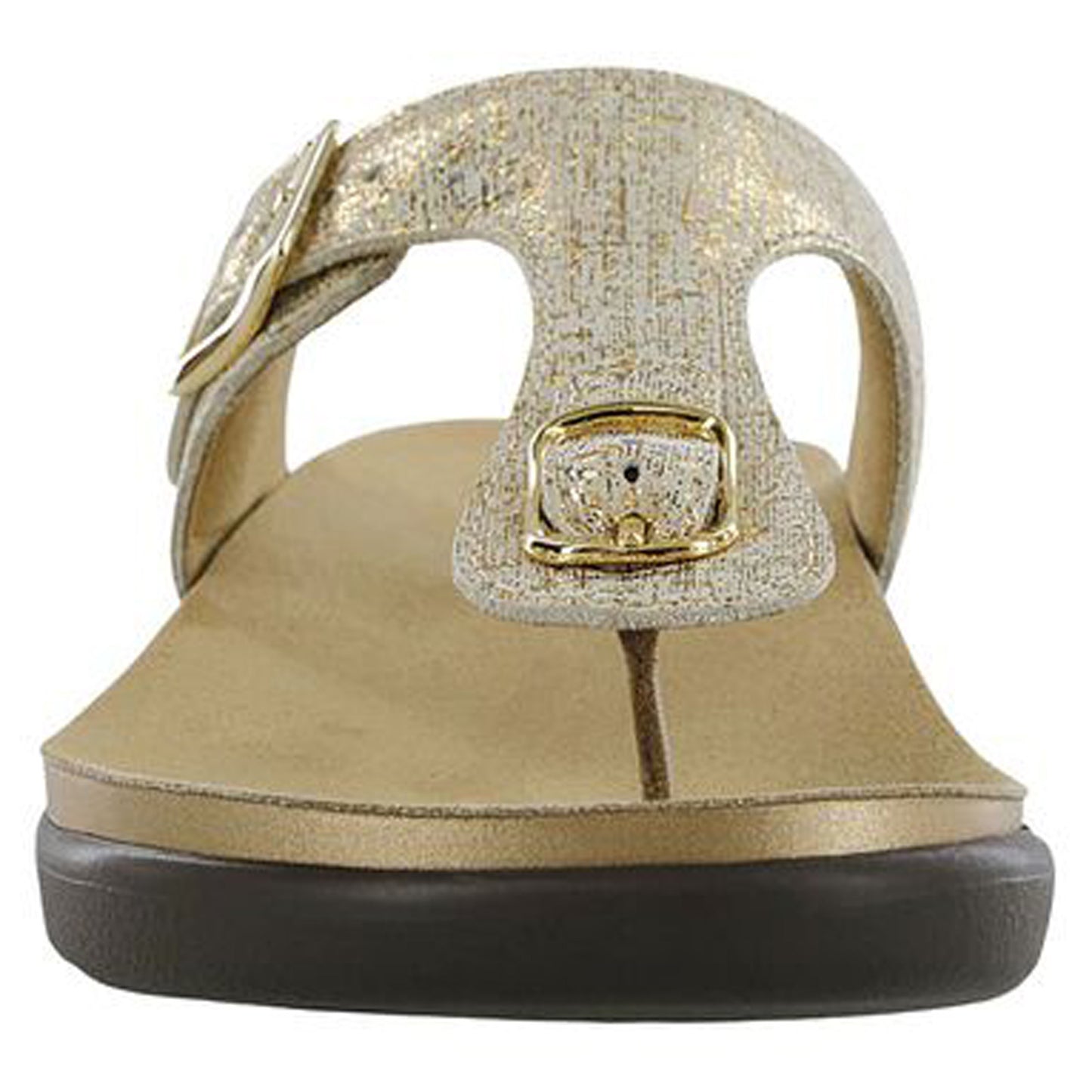 Peltz Shoes Women's SAS Sanibel Thong Sandal GOLD SHINY SANIBEL GOLD