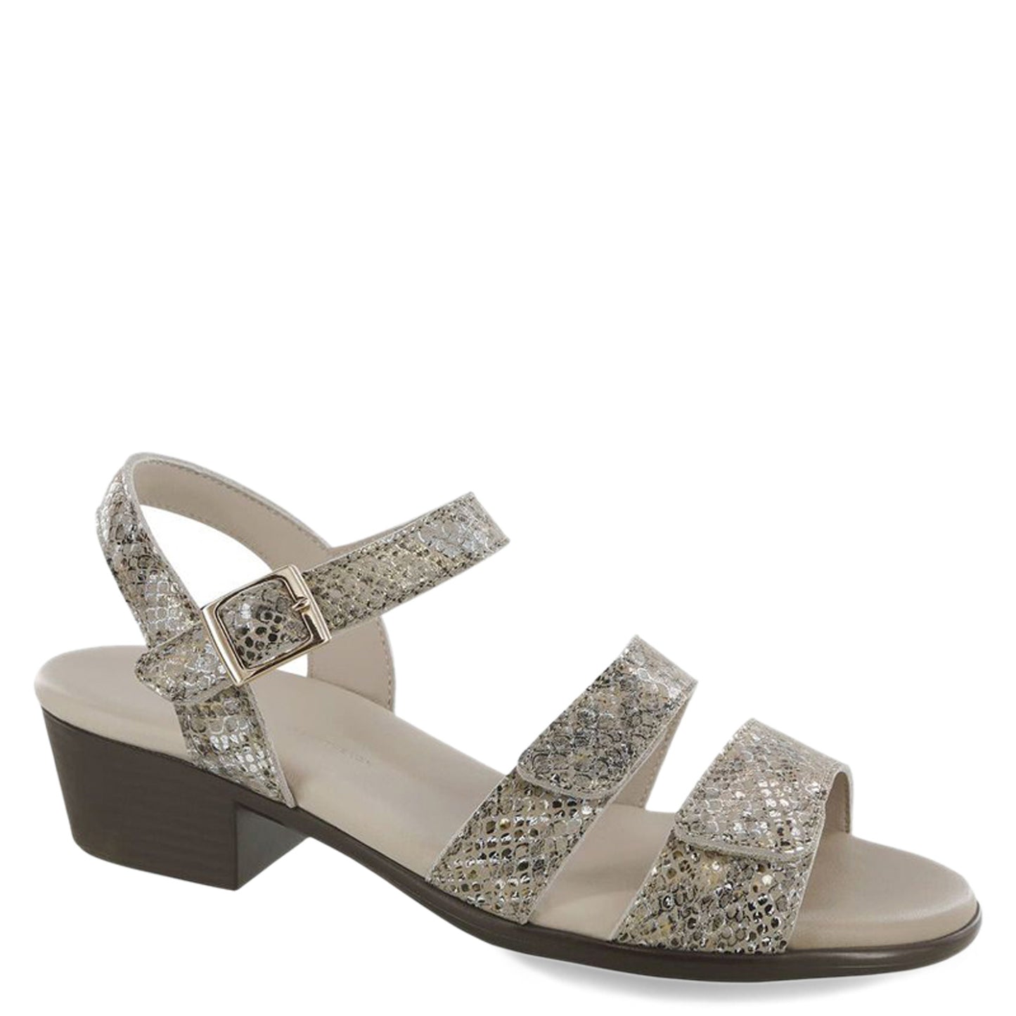 Peltz Shoes Women's SAS Savanna Sandal GOLD SNAKE SAVANNA GOLD