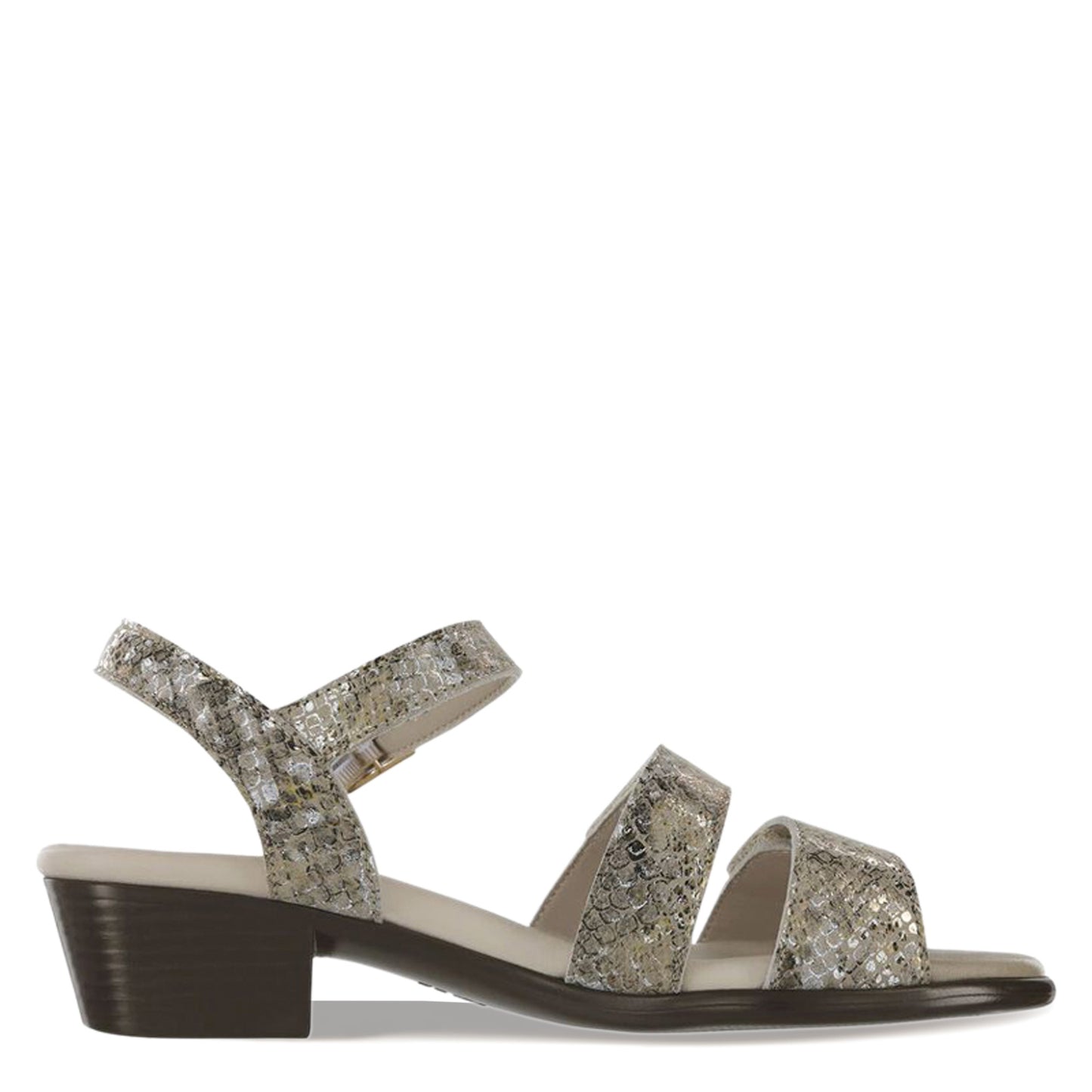 Peltz Shoes Women's SAS Savanna Sandal GOLD SNAKE SAVANNA GOLD