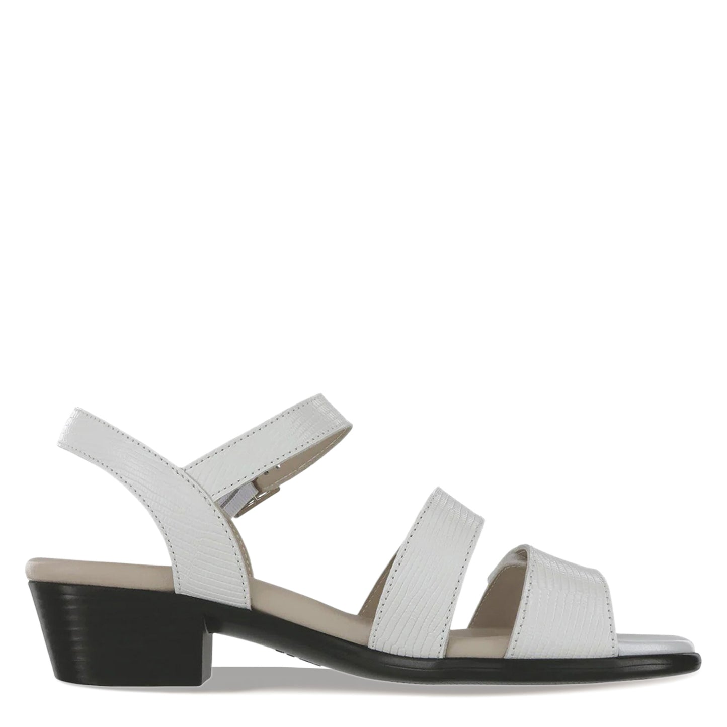 Peltz Shoes Women???s SAS Savanna Sandal WHITE LIZARD PRINT SAVANNA WHITE