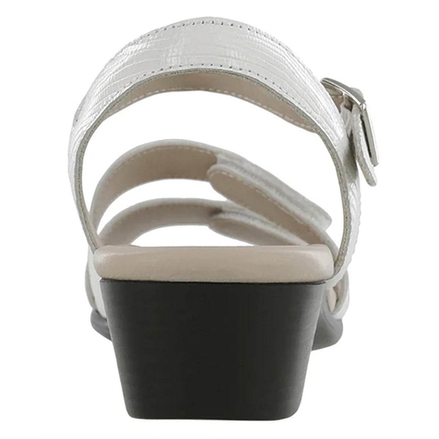 Peltz Shoes Women???s SAS Savanna Sandal WHITE LIZARD PRINT SAVANNA WHITE