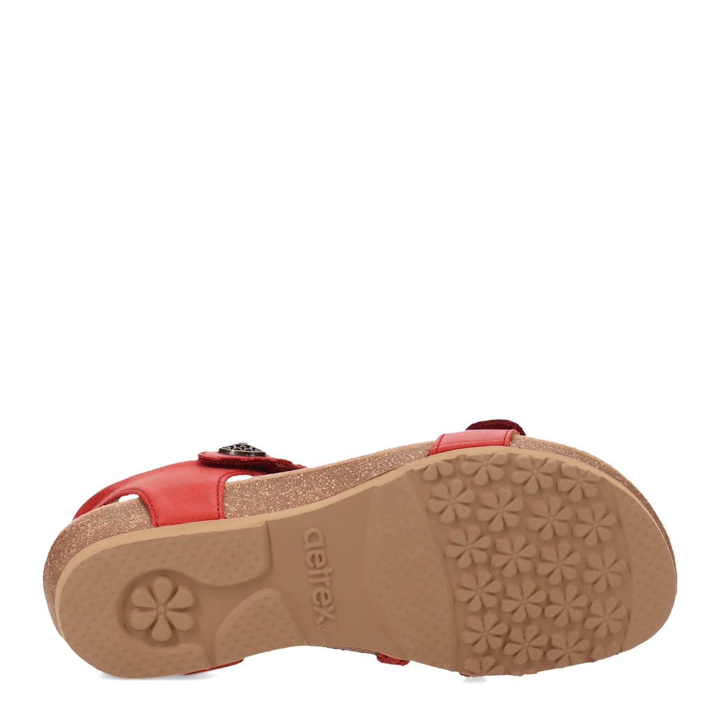 Peltz Shoes Women's Aetrex Jillian Sandal RED SC368