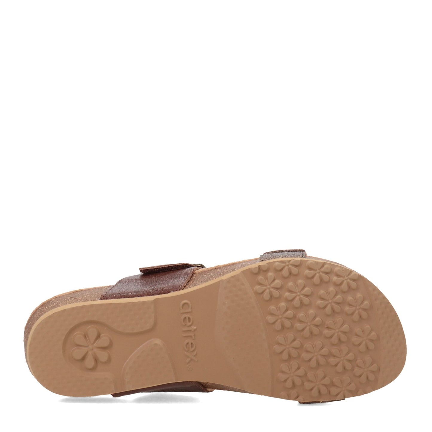 Peltz Shoes Women's Aetrex Daisy Sandal BROWN SC542