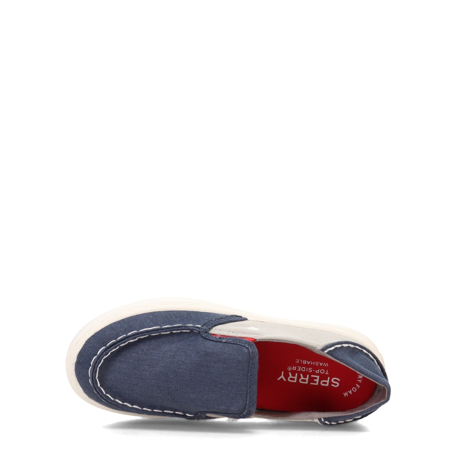 Peltz Shoes Boy's Sperry Salty Washable Slip-On - Little Kid & Big Kid NAVY SCK265987