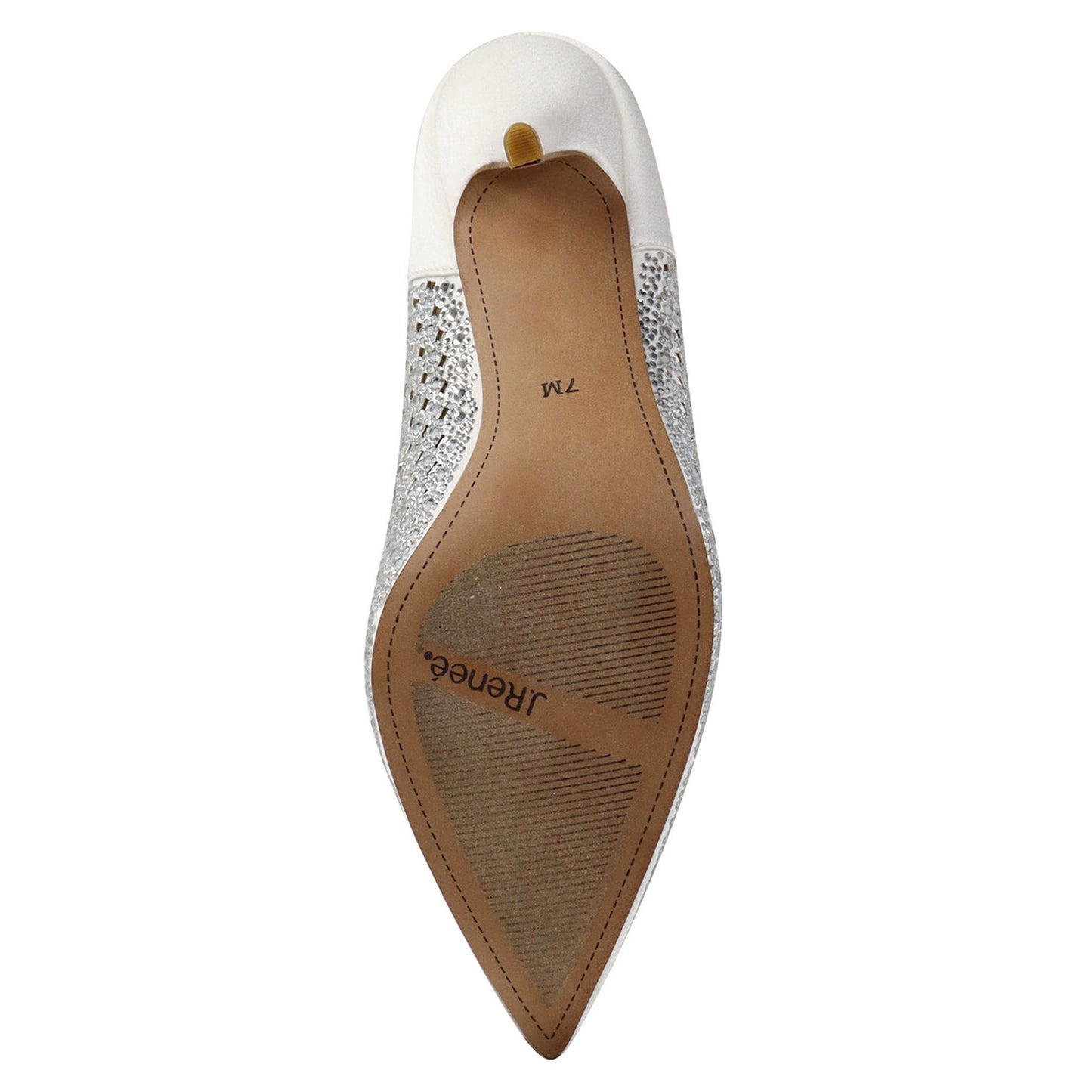 Peltz Shoes Women's J Renee Sesily Pump White Satin SESILY-SAWHT