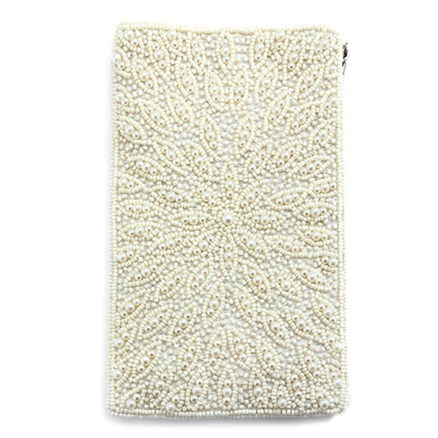 Peltz Shoes Bamboo Trading Company Club Bag Pearl Floral Ivory SHB394