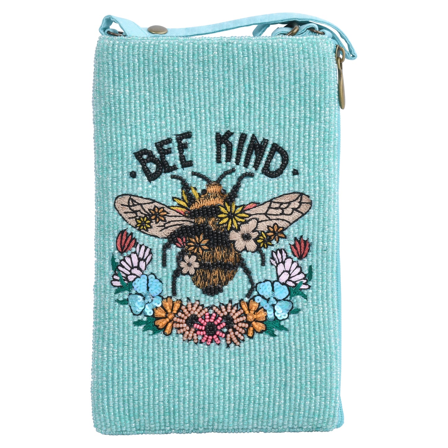 Peltz Shoes Bamboo Trading Company Club Bag Turquoise SHB808