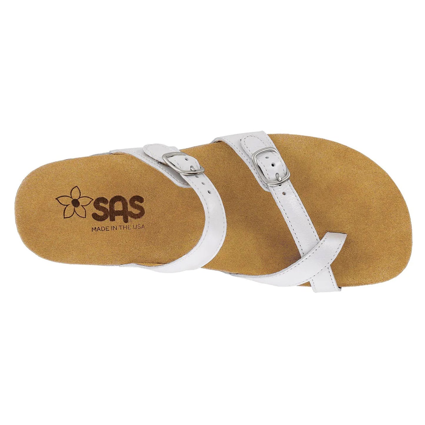 Peltz Shoes Women's SAS Shelly Sandal PEARL SHELLY PRL WHIT