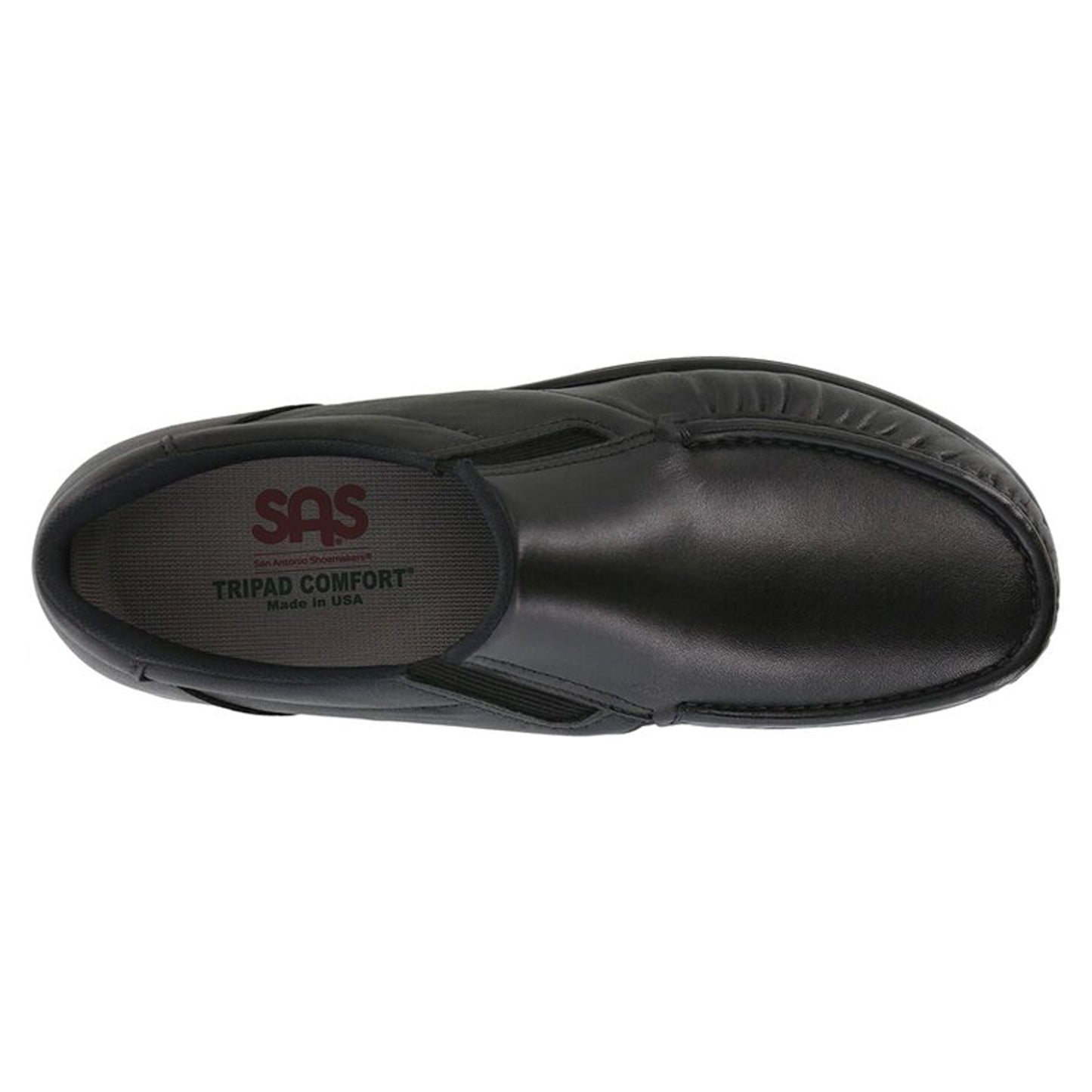 Peltz Shoes Men's SAS Sidegore Loafer BLACK SMOOTH SIDEGORE BLKSM