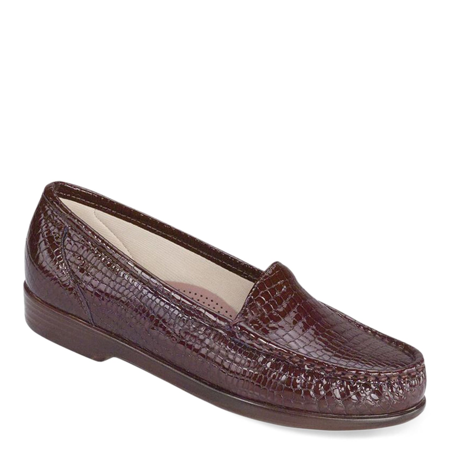 Peltz Shoes Women's SAS Simplify Loafer BROWN CROC SIMPLIFY BRNCRC