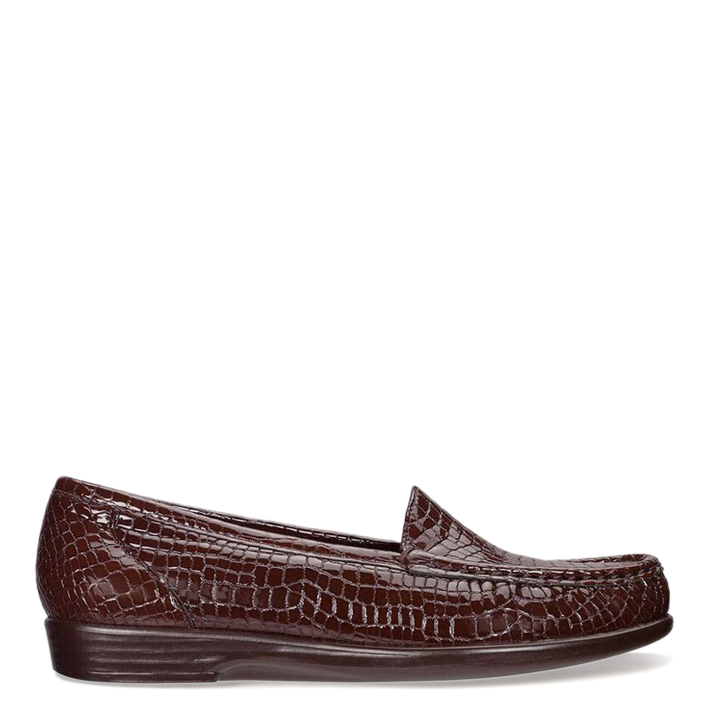 Peltz Shoes Women's SAS Simplify Loafer BROWN CROC SIMPLIFY BRNCRC
