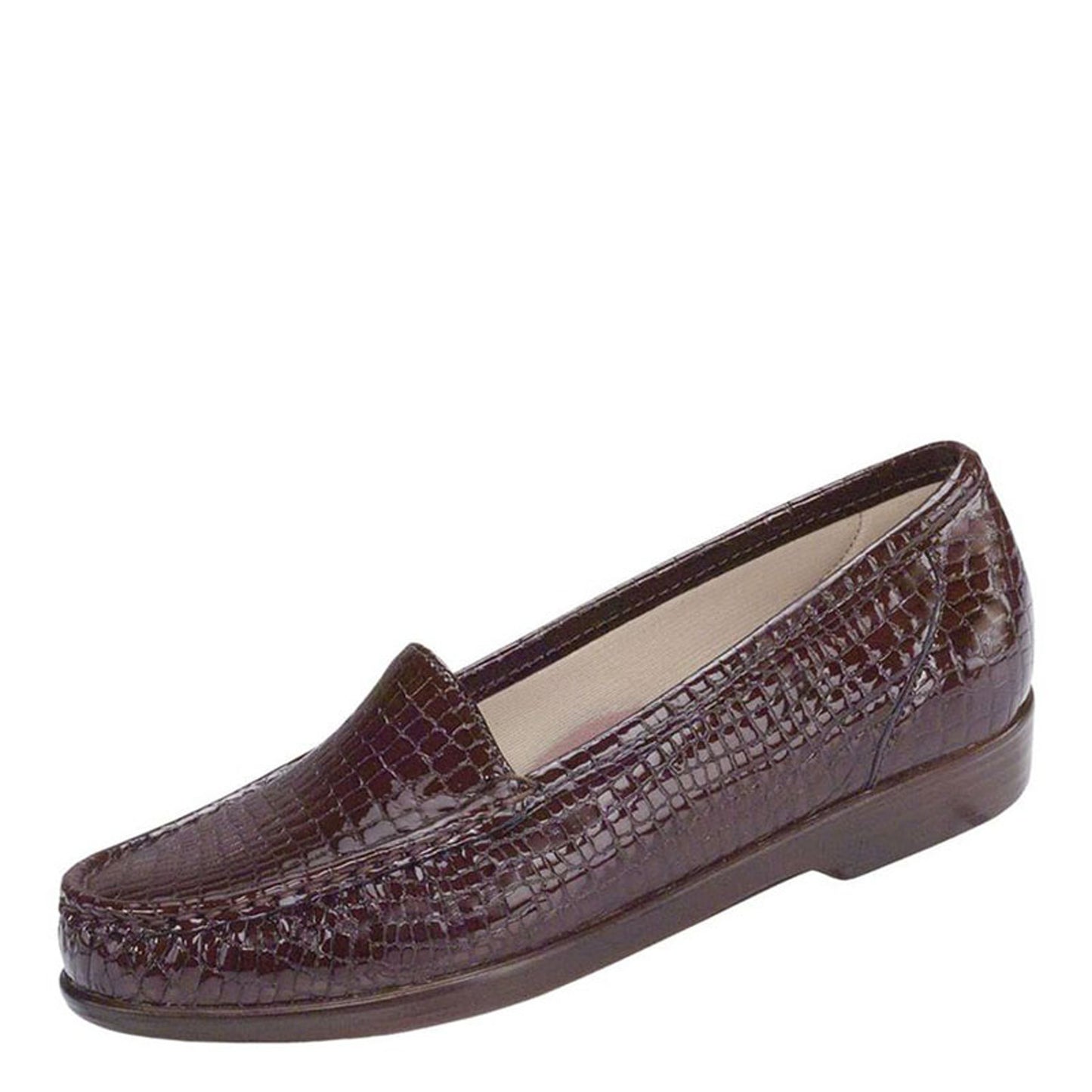 Peltz Shoes Women's SAS Simplify Loafer BROWN CROC SIMPLIFY BRNCRC
