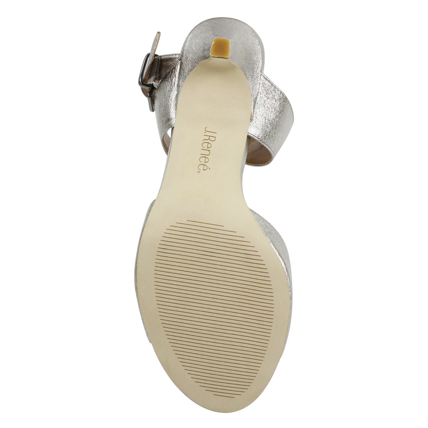 Peltz Shoes Women's J Renee Soncino Sandal Taupe Metallic Nappa SONCIN-MNTPE