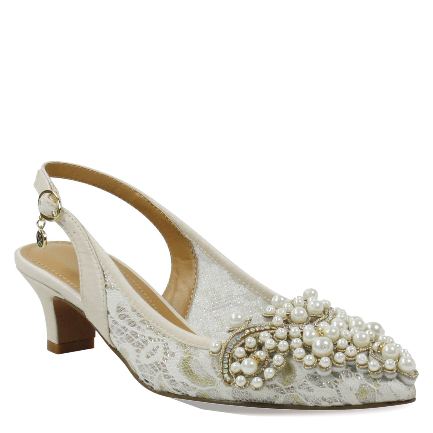 Peltz Shoes Women's J Renee Strovanni Pump Ivory STROVA-FAIVG